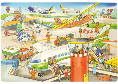 Produktbild von Eduplay Puzzle Flughafen Karton Lernspielzeug mehrfarbig