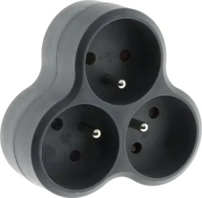 Image de Triplite filaire, 3 prises gris ZENITECH