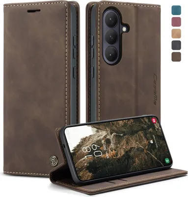 Produktbild von CaseMe 013 Klapphülle für Samsung Galaxy S26 - 2 Kartenfächer mit Standfunktion Coffee Braun