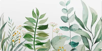 Produktbild von Aquarellblätter– Schreibtischunterlage – Schreibtisch Tischunterlage – 120x60 cm – Unterlage Groß Schreibtischmatte