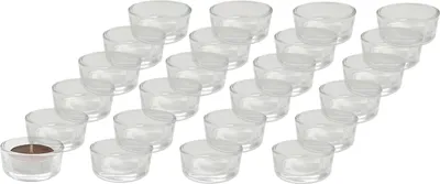 Produktbild von 24 x Teelichtgläser Teelichthalter 5 x 3,5 cm Tischdeko Dekoration Kerzen