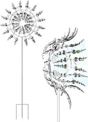 Produktbild von Einzigartiger Metall-Windspinner mit 360° Doppelrotoren