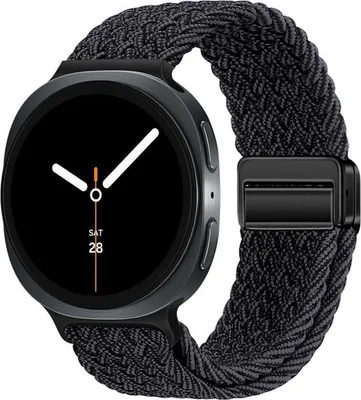 Produktbild von Magnetverschluss Nylon Armband für Samsung Galaxy Watch 8 / 8 Classic Schwarz