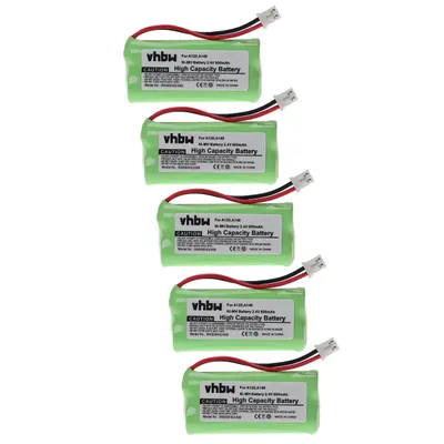 Produktbild von vhbw 5x Akku kompatibel mit Siemens Gigaset AS140 DUO, AS140, AL140, AS14, AL14H, AL145, AL145 DUO schnurlos Festnetz Telefon (800 mAh, 2,4 V, NiMH)