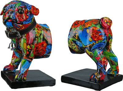 Obrázok produktu pre Gilde prívesok na knihy mopslík "Street Art" syntetická živica viacfarebná 36057