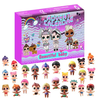Produktbild von Adventskalender 2026 Mädchen Puppen Adventskalender 2026 24 Tage Weihnachts Countdown Kalender mit 24 Minifiguren Geschenk für Kinder Mädchen