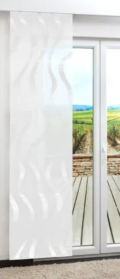 Produktbild von Schiebegardine von Lysel - Linienglanz transparent mit Wellen in den Maßen 245 cm x 60 cm
