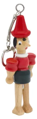 Produktbild von Pinocchio aus Holz, 10 cm, Schlüsselanhänger - 9029