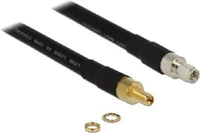 Produktbild von DELOCK HF Kabel SMA -> SMA St/Bu 5.00m low loss