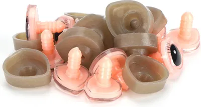 Obrázek produktu pro 10 sad očí pro panenky Plastové trojúhelníkové 3?dimenzionální řasy Kreslené oční koule Příslušenství hraček17x20mm