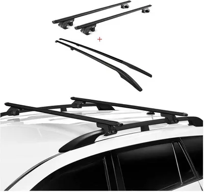 Zdjęcie produktu dla Relingi dachowe + bagażnik dachowy do VW Touareg 7L 2002-2010 aluminium czarne