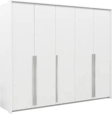 Produktbild von Kleiderschrank Genua 255 Schrank 255X217X65 Cm 5 Türiger Drehtürenschrank Weiß
