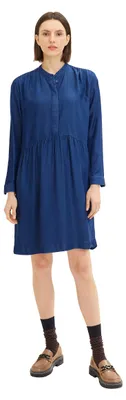 Produktbild von TOM TAILOR Damen 1035224 Jeanskleid mit Knopfleiste, 10113 - Clean Mid Stone Blu