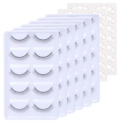 Produktbild von Trainingswimpern für Anfänger 30 Paar Selbstklebend mit 14 Paar Augenpads
