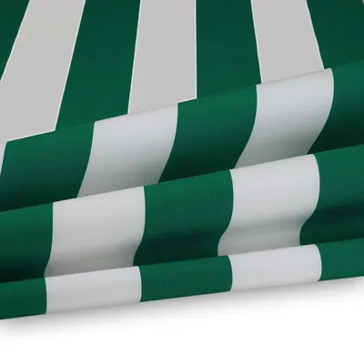 Produktbild von Markisenstoff mit Streifen teflonbeschichtet wasserabweisend 120cm minzgrün