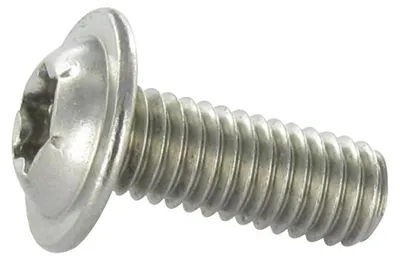 Produktbild von Metallschrauben Flachkopf Kreuzschlitz mit Flansch T25 M5x12 Gesamtgewinde Edelstahl A2