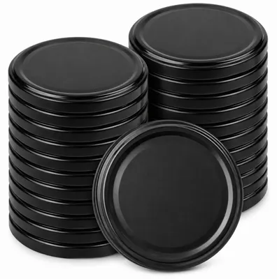 Produktbild von Schraubverschluss für Gläser Schwarze Verschlusskappe, Durchmesser 60 mm, 100 Stück