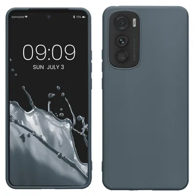 Produktbild von kwmobile Handyhülle für Motorola Edge 30 Hülle - TPU Case - Kabelloses Laden - Schutzhülle Cover in Dunkler Schiefer