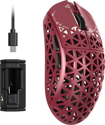 Produktbild von 5 Ultra Carbonfaser HyperSpeed Kabellose Gaming-Maus, 39g ultraleichte, 2,4G/BT/USB-C Kabelgebunden, PAW3950MAX Sensor, 8000Hz Abtastrate, 42000DPI,