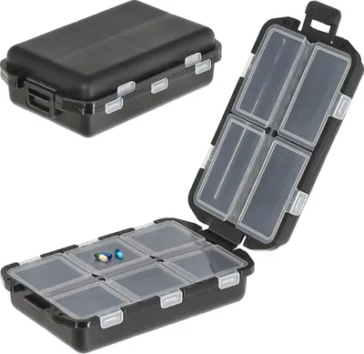 Produktbild von Pillenbox 10 Fächer schwarz Kunststoff 10x3x6,5cm Tablettenbox zum Aufklappen Pillendose Tablettendose Medikamentenportionierer