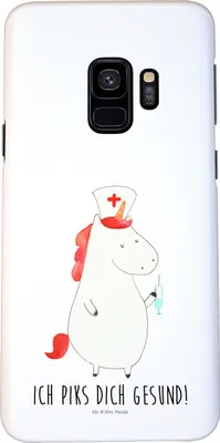 Produktbild von Mr. & Mrs. Panda Samsung Galaxy S9 Handyhülle Einhorn Krankenschwester - Weiß - Geschenk, Krankenpfleger, Unicorn, Hülle, Krankenhaus, Handycover, Krankenpflegerin, Cover