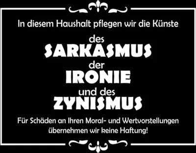 Produktbild von vianmo Holzschild 30x40 cm In diesem Haushalt Sarkasmus