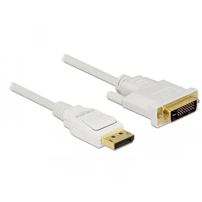 Produktbild von Delock Kabel DisplayPort 1.2 Stecker > DVI 24+1 Stecker 2 m weiß