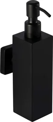Produktbild von Schwarzer Edelstahl-Seifenspender – Seifenschale, Wandmontage, Toilette (schwarz, quadratisch)