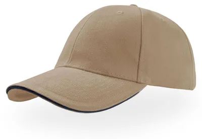 Image de Casquette de baseball Atlantis Liberty à 6 panneaux, en coton brossé LT901 (taille unique) (noir/écru)