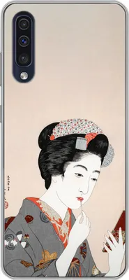 Produktbild von MuchoWow® Handyhülle Schutzhülle Hülle für Telefoonhoesje Samsung Galaxy A30s Japanisch - Frau - Make-up - Altmodisch Silikon Softcase Handy Hülle - Karteninhaber
