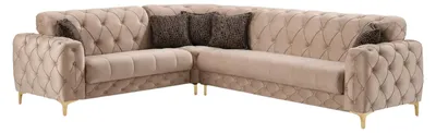 Produktbild von ECKSCHLAFSOFA Acelya Beige - Schenkel gleich lang