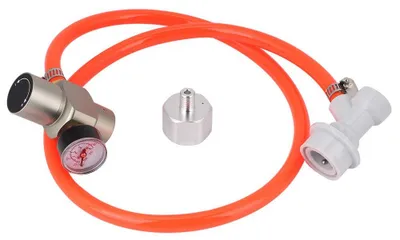 CO2-Befüllset, Mini-Gasregler mit Keg-Adapter, Manometer