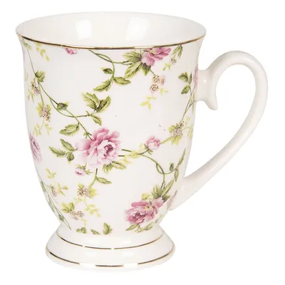 Obrázek produktu pro Šálek Clayre & Eef 200 ml bílý porcelán kulaté květiny