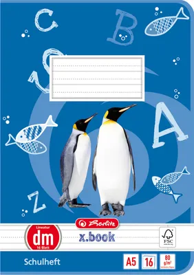 Produktbild von herlitz sešit x.book, DIN A5, linkovaný dm / linkovaný