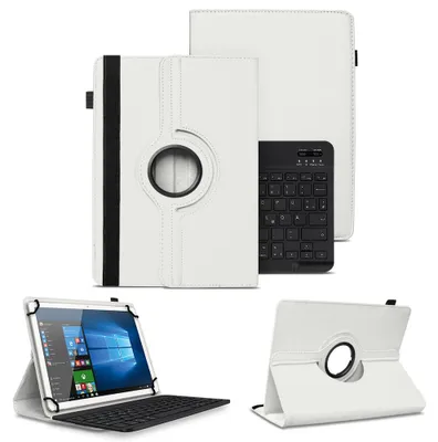 Produktbild von Schutzhülle für Samsung Galaxy Tab S11 S10 S9 / FE Bluetooth Tasche QWERTZ HülleFarben:Weiss
