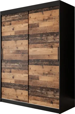 A wardrobe with sliding doors.