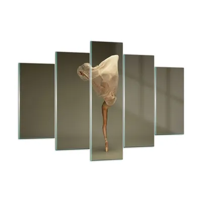 Produktbild von Bilder auf glas - 5 Teile - Ballerina Figur Tanzen - 150x100cm - Glasbilder - Wandbilder - Bilder - zum Aufhängen bereit - Wanddekoration aus Glas - Glas Bilder - Wandbild auf Glas - GEA150x100-4715