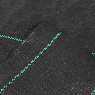 Image de Tissu anti-mauvaises herbes pour jardin, couleur noire, dimensions 2 x 25 mètres