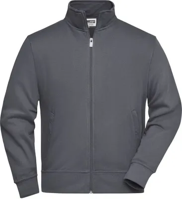 Produktbild von Sweat-Jacke mit Stehkragen und Reißverschluss carbon, Gr. S