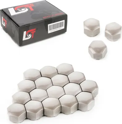 Produktbild von 20x Radschrauben Kappen 16 mm hellgrau für ALFA ROMEO FIAT LANCIA SUBARU TOYOTA