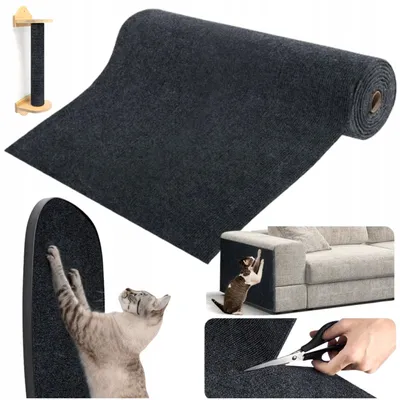 Produktbild von Selbstklebende Kratzmatte für Katzen, zuschneidbar, grau, 200x40 cm