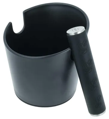 Produktbild von vhbw Abklopfbehälter für Siebträger für Espresso Kaffeemaschine, Siebträgermaschine - Spülmaschinenfest, mit abnehmbarer Klopfstange, Schwarz