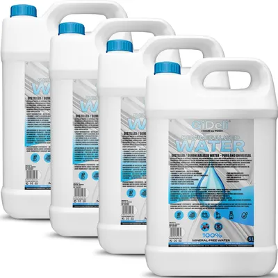 Produktbild von Demineralisiertes Destilliertes Wasser 20L Rein Bügeleisen KFZ Kalkfrei GiDeli