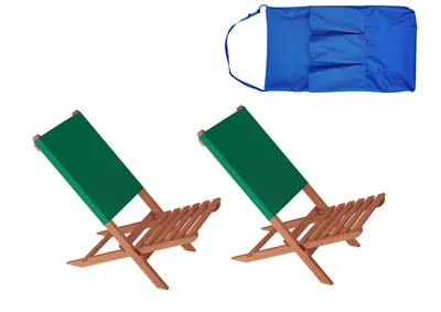 Produktbild von Klappstuhl Strandstuhl Anglerstuhl Gartenstuhl Stuhl zum Zusammenstecken grüner Bezug V-10-352