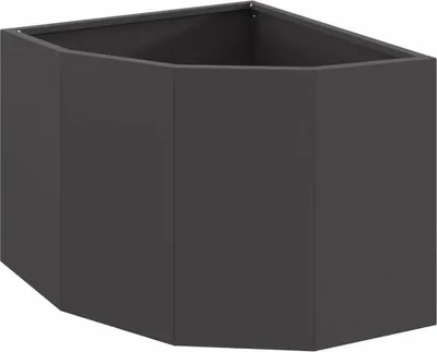 Immagine prodotto di vidaXL Fioriera angolare nera 45 x 45 x 35 cm in acciaio