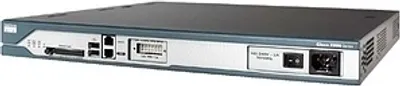 Produktbild von Cisco 2811, 10, 100 Mbit/Sek, Ethernet (RJ-45), IOS, 128-bit AES, 192-bit AES, 256-bit AES, 3DES, DES, 1U, Schwarz, Blau, Edelstahl