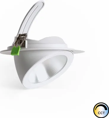 Produktbild von LED Downlight Einbaustrahler Schwenkbar Rund 60W Chip  CCT 120 lm/W CCT  Ausschnitt Ø 200 mm No Flicker 3000K Warmweiß