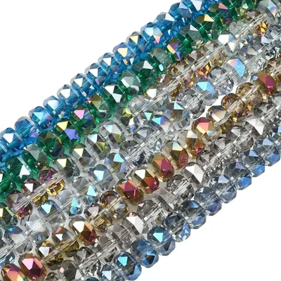 Immagine prodotto di Solidchoice - 7 perline trasparenti in vetro, ideali per la creazione di gioielli