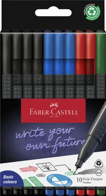 Immagine prodotto di FABER-CASTELL Finepen Grip 0.4 10er Etui Office
