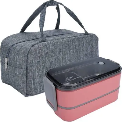 Produktbild von Famanu Lunchbox für Erwachsene - Bento-Box aus Edelstahl, rosa